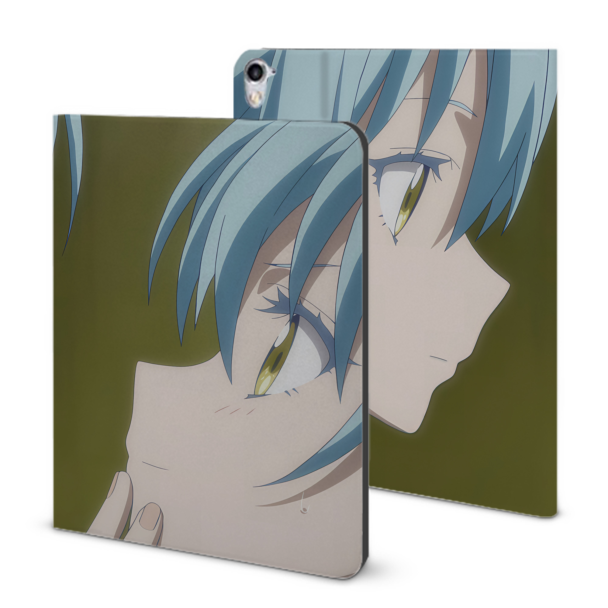 （画像用） 転スラ Regarding Reincarnated to Slime IPad ケース ブック型 PUレザー TPU 耐衝撃 軽量 薄型 ペン収納なし 全面保護 IPad 各モデル対応